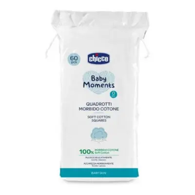Baby Moments almohadillas de algodón para la higiene diaria, 60 piezas, Chicco