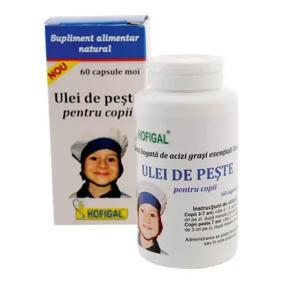Aceite de pescado para niños, 60 cápsulas, Hofigal