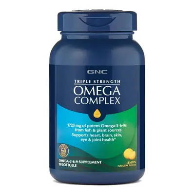 Omega Complex Aceite de pescado de triple potencia (764721), 90 cápsulas, GNC