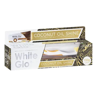 Pasta de dientes blanqueadora con aceite de coco + cepillo de dientes Aceite de coco Brillo 120 ml, White Glo