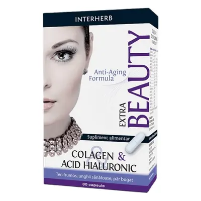 Colágeno y ácido hialurónico Extra Belleza, 30 cápsulas, Interherb
