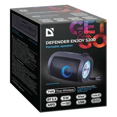 Altavoz Bluetooth Defender Enjoy S200 TWS 2.0 Negro