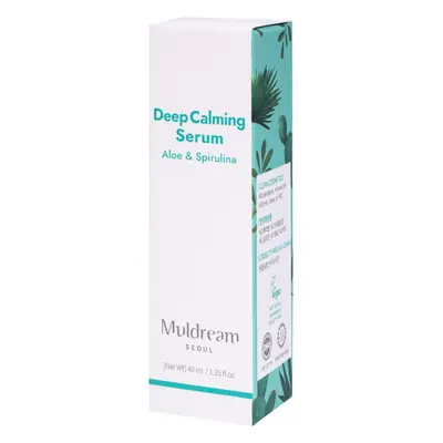 Suero facial calmante con Aloe y Espirulina, 40 ml, Muldream