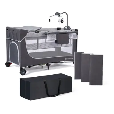 Cuna de Viaje con accesorios LEODY gris