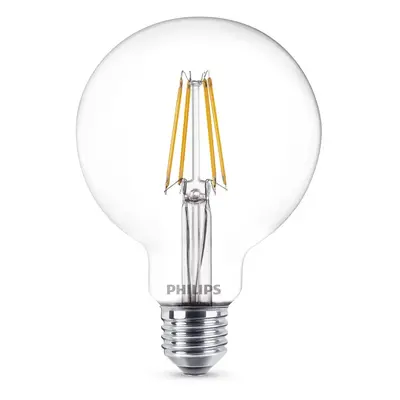 Philips - Bombilla LED 7W (806lm) Filamento Globe Ø93 E27