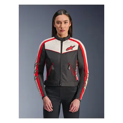 Alpinestars Chaqueta Stella T-Dyno Resistente Al Agua Para Mujer Black Ecru Bright Red