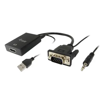 ADAPTADOR VGA MACHO A HDMI HEMBRA CON AUDIO JACK 3.5" EQUIP 119038 119038