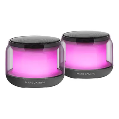 ALTAVOZ BLUETOOTH 2,0 MARS GAMING MS-AURA BLACK RGB 360º BT 5,3 15W ALIMENTACION USB + JACK 3,5mm MSAURA