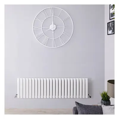 Radiador de Diseño Horizontal Revive Blanco 773 Vatios 400mm x 1411mm Calefacción Central Doméstica Agua