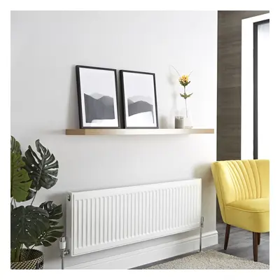 Radiador Convector Blanco 400 x 1200 mm Acero Delgado Panel de Convección Único Radiador Agua Co