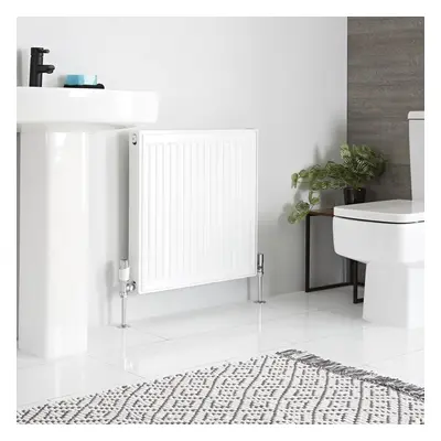 Radiador Convector Blanco 600 x 600mm Acero Delgado Panel de Convección Único Radiador Agua Conv
