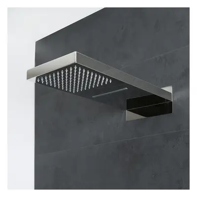 Alcachofa de ducha en acero inoxidable con brazo integrado