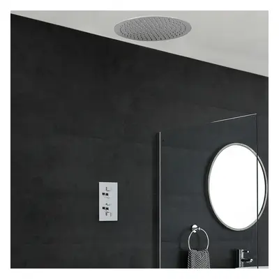 Kit de Ducha Termostático Cromado - Alcachofa Empotrable - 1 Función