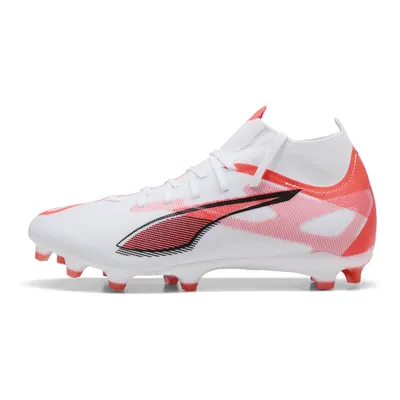 PUMA Botas de fútbol ULTRA 5 MATCH+ FG/AG para mujer, Calzado, Blanco/Negro/Glowing Rojo, 40.5