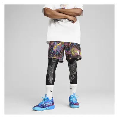 PUMA Mallas de baloncesto 2 en 1 Melo Alien Skins para hombre, Ropa, Negro, XL