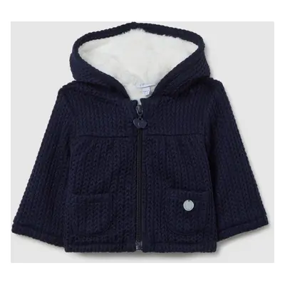 FAGOTTINO, Abrigo Azul Forrado Con Capucha Para Bebé Niña Regular Fit Con Cremallera, Bebé Niña,