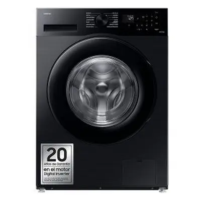 Lavadora Samsung WW90CGC04DABEC, 9Kg, 1400rpm, Clase A, 44 kWh por 100 ciclos, 72dB centrifugado, Ecobubble, WiFi, Vapor, SmartT