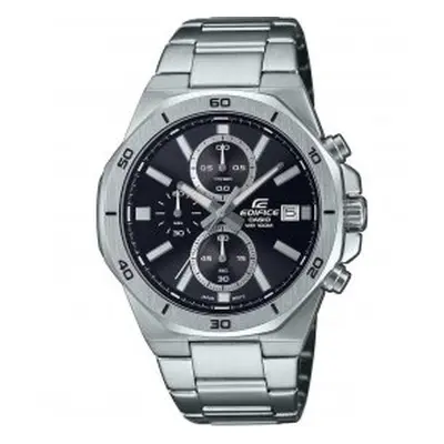 Reloj Casio Edifice Classic EFV-640D-1AVUEF, cronógrafo deportivo, clásico, bisel octogonal, resistente al agua, 10 bares, acero