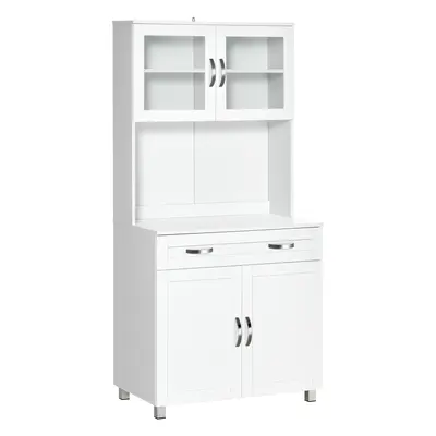 HOMCOM Mueble Aparador auxiliar de Cocina Alacena Armario de Comedor Estantes Interiores Ajustab