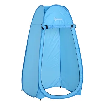 Outsunny Tienda de Ducha Camping Pop Up con Protección UV y Techo Impermeable 100x100x185 cm Por
