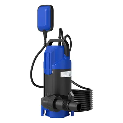 Outsunny Bomba de Evacuación de Aguas Cargadas/Limpias Flujo 20000L/H 750W Profundidad Máx. 7m 1