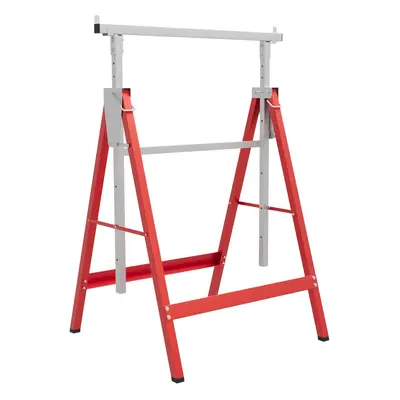 HOMCOM Set de 2 Caballetes Metálicos Plegables con Altura Ajustable Caballetes de Sierra de Acer