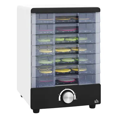 HOMCOM Deshidratador de Alimentos 350W con 7 Bandejas Temperatura Ajustable para Frutas Golosina