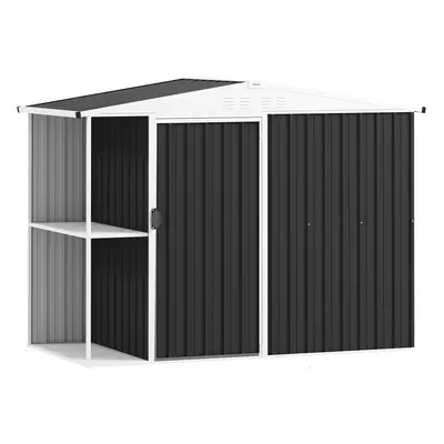 Outsunny Cobertizo de Jardín con 2 Estantes Puerta con Cerradura y Estructura Resistente en Acer
