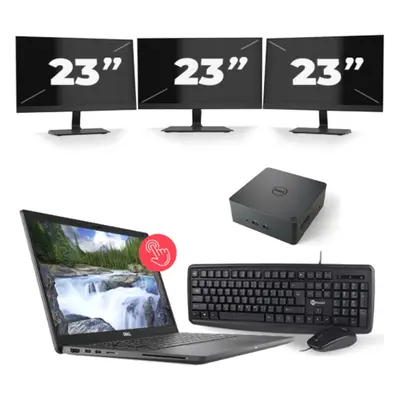 Dell Latitude 7310 - Intel Core i7-10.ᵃ Generación - 13 pulgadas - 8GB RAM - 256GB SSD - Windows 11 + 3x 23 pulgadas Monitor