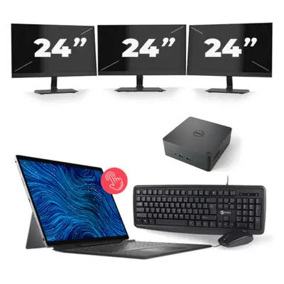 Dell Latitude 7320 - Intel Core i5-11.ᵃ Generación - 13 pulgadas - 16GB RAM - 256GB SSD - Windows 11 Home + 3x 24 pulgadas Monit