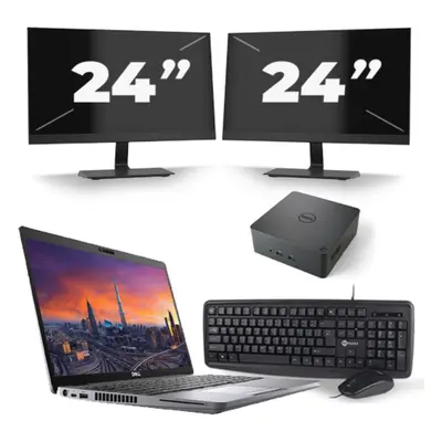 Dell Precision 3550 - Intel Core i7-10.ᵃ Generación - 15 pulgadas - 8GB RAM - 256GB SSD - Windows 11 + 2x 24 pulgadas Monitor