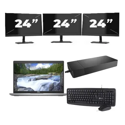 Dell Latitude 5420 - Intel Core i7-11e Generatie - 14 pulgadas - 8GB RAM - 256GB SSD - Windows 11 + 3x 24 pulgadas Monitor