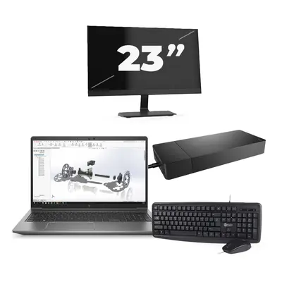 HP ZBook Power G8 - Intel Core i7-11.ᵃ Generación - 15 pulgadas - 8GB RAM - 256GB SSD - Windows 11 + 1x 23 pulgadas Monitor