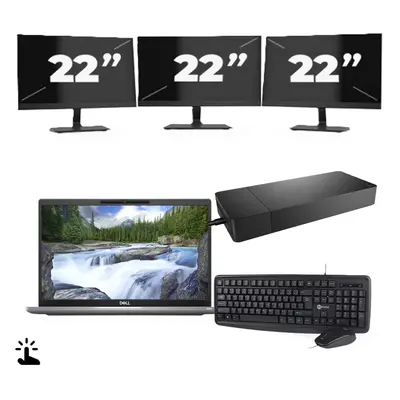 Dell Latitude 7320 - Intel Core i5-11.ᵃ Generación - 13 pulgadas - Touch - 16GB RAM - 256GB SSD - Windows 11 Home + 3x 22 pulgad