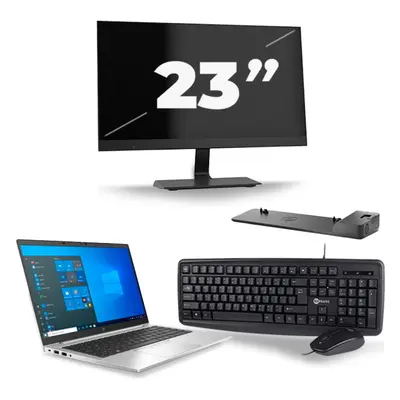 HP EliteBook 840 G8 - Intel Core i7-11.ᵃ Generación - 14 pulgadas - 8GB RAM - 256GB SSD - Windows 11 + 1x 23 pulgadas Monitor