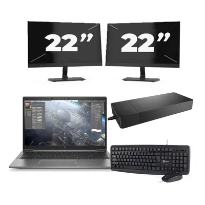 HP ZBook Firefly 14 G8 - Intel Core i7-11e Generatie - 14 inch - 16GB RAM - 512GB SSD - Windows 11 Home + 2x 22 inch Monitor
