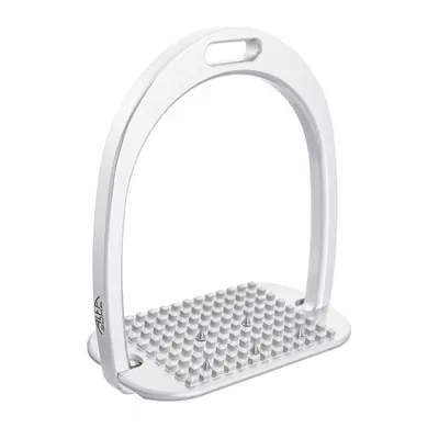 Estribos de equitación de aluminio clásico con piso inclinado y puntas de acero inoxidable para niño Alfa Jump
