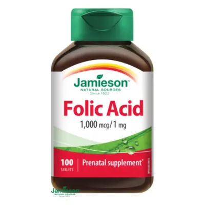 Jamieson Ácido fólico 1000 mcg 100 tabletas