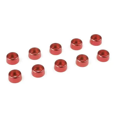 Almohadilla para cabeza de cilindro M3/8mm aluminio rojo (10)