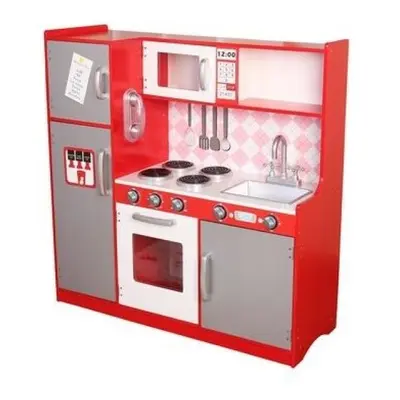 Cocina de madera con accesorios