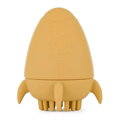 PETITE&MARS Juguete de silicona para agua con cepillo Splashy Rocket Intense Ochre 6m+