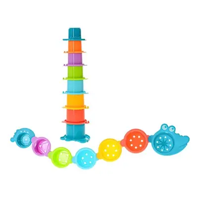 Pirámide 35,5cm/vasos de conexión para agua cocodrilo 2 en 1