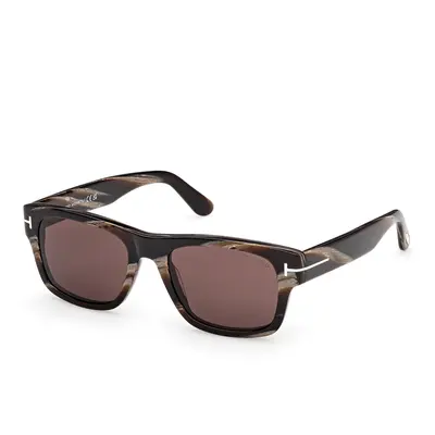 TOM FORD Hombre FT1303 SMITH-02 64E Gafas de sol Acetato Marrón Marrón Cuadrada Normal