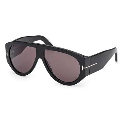 TOM FORD Hombre FT1044 BRONSON 01A Gafas de sol Acetato Negro Fumar Piloto Normal