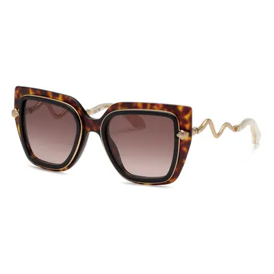 Roberto Cavalli Mujer SRC097M 9TCY Gafas de sol Acetato Negro Marrón Mariposa Normal Sombreado