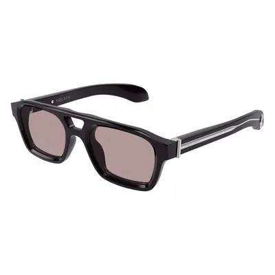 Alexander McQueen Hombre Alexander McQueen AM0505S 004 Gafas de sol Acetato Violeta Marrón Piloto