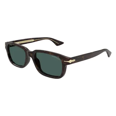 Montblanc Hombre Montblanc MB0436S 002 Gafas de sol Acetato la Habana Verde Cuadrada