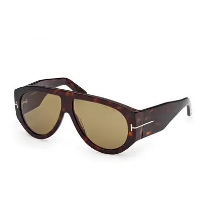TOM FORD Hombre FT1044 BRONSON 52N Gafas de sol Acetato la Habana Verde Piloto Normal