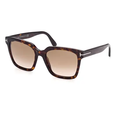 TOM FORD Mujer FT0952 SELBY 52F Gafas de sol Acetato la Habana Marrón Cuadrada Normal Sombreado