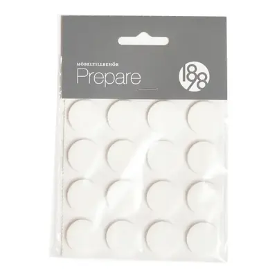 1898 Protector para muebles Prepare Blanco, fieltro autoadhesivo , ø20 mm, 16 unidades